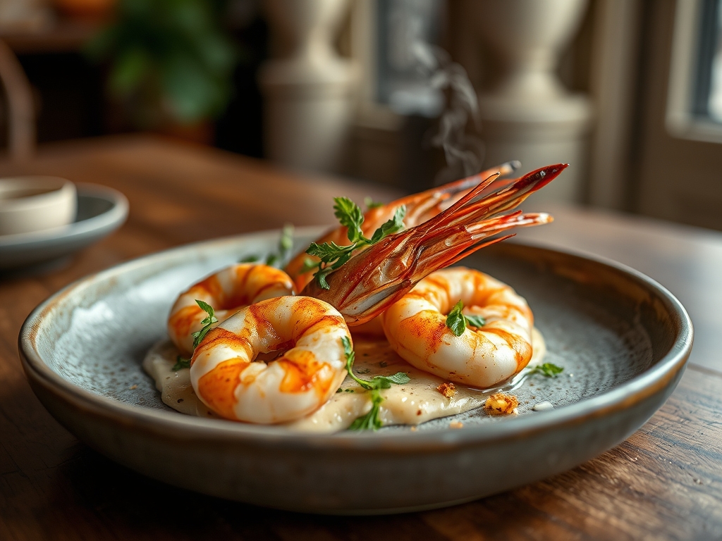 Sear to Steam Shrimp